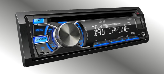 Neuer DAB/DAB+ Receiver JVC KD-DB53ATE mit Radioklang in CD-Qualität: iPod/iPhone-kompatibler DAB/USB/CD-Receiver im 1-DIN-Format mit Bluetooth-Vorbereitung und Front-AUX-IN 