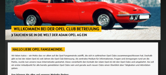 Opel startet Onlineplattform für Clubs: Homepage rund um die Marke mit dem Blitz