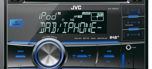 Digitalradio: Erster DAB+ Doppel-DIN-Receiver von JVC: Der brandaktuelle DAB/USB/CD Receiver KW-DB60ATE von JVC empfängt das neue DAB+ Format.