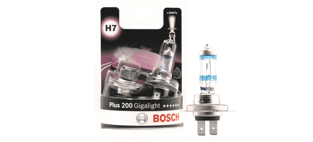 Bis zu 200 Prozent helleres Licht: Neue Halogen-Scheinwerferlampe Bosch Plus 200 Gigalight