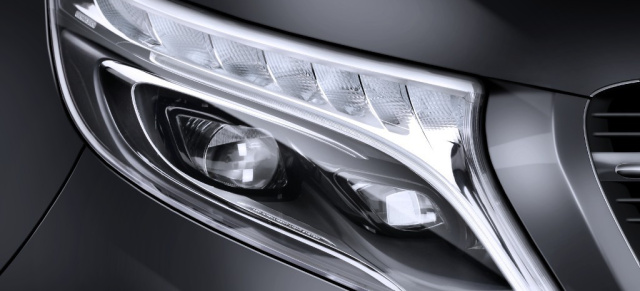 LED-Technik von HELLA in der Mercedes V-Klasse : Scheinwerfer, Heckleuchten und Innenraumbeleuchtung stammen vom Lippstädter OEM