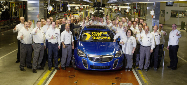 750.000 Opel Insignia: Jubiläumsmodell rollt in Rüsselsheim vom Band