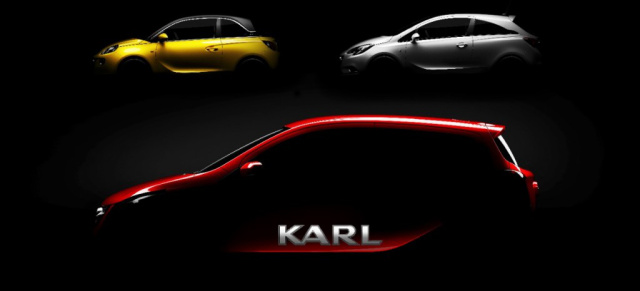 Corsa, Adam und Karl  Opel wird neues Einstiegsmodell bauen: Opel Karl soll ab 2015 zu haben sein.