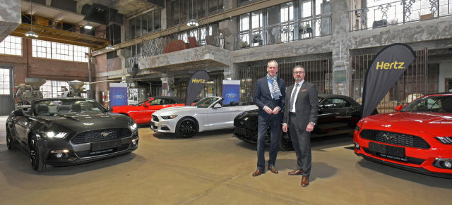150 neue Ford Mustang "Prestige Collection" im Hertz-Fuhrpark:  Autovermieter Hertz nimmt den Mustang ins Programm