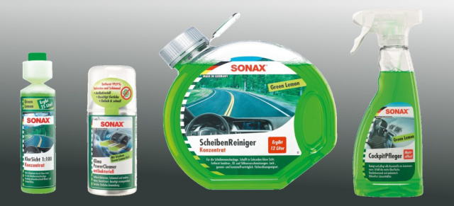 Neu: Autopflegemittel mit Green Lemon-Duft von Sonax: Frisch in den Frühling