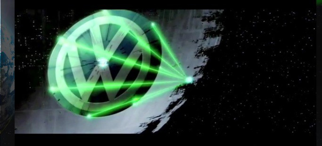 Rebellion gegen Volkswagen! Greenpeace: VW muss CO2-Sparen: Video: Greenpeace produziert Video-Clip in Anlehnung an die Passat Super Bowl-Werbung