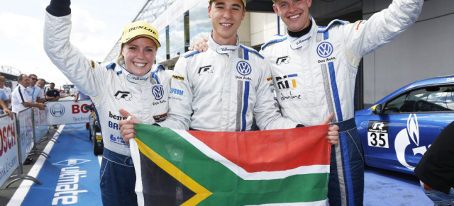 Pepper und van der Linde gewinnen im Scirocco R-Cup am Nürburgring: 