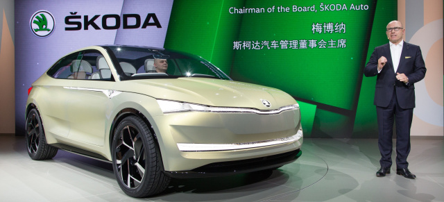 Blick in die Zukunft - Skoda auf der Auto Shanghai und im DRIVE Volkswagen Group Forum Berlin: Skoda-Studie „Vision E“ zeigt, wohin die Reise geht