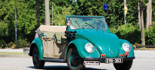 Mit Segeltuch und Sirene  Original Polizei-Käfercabrio von 1949: Ein VW Käfer erblickt nach 25 Jahren wieder das Licht der Welt