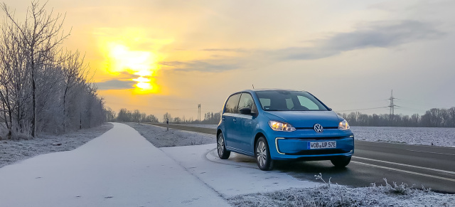 VIDEO-Fahrbericht: Unterwegs im neuen VW e-up! mit 36kwh Akku: E-Auto im Wintertest – Kann das funktionieren?