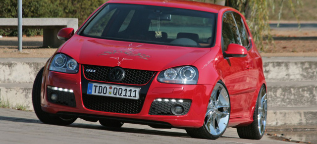 Life-Style in Rot: Golf 5 GTI mit Golf 6 Individual-Ausstattung: VW Golf V Tuning der besonderen Art