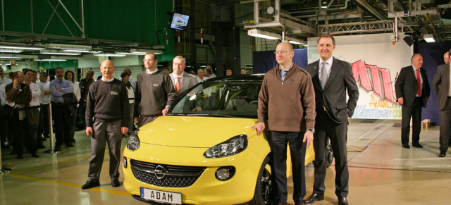 Made in Germany  Opel startet Serienproduktion des neuen ADAM: Zweites Opel-Modell rollt seit dem 10.01.2013 in Eisenach vom Band. 