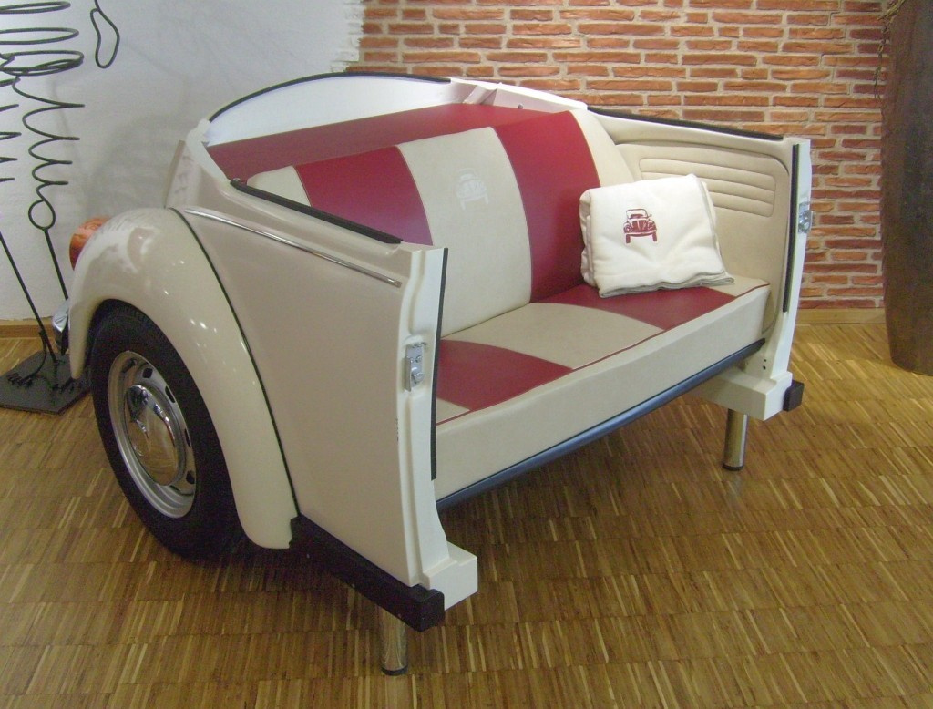 Möbel aus Autos der Käfer im Schlafzimmer als Hingucker
