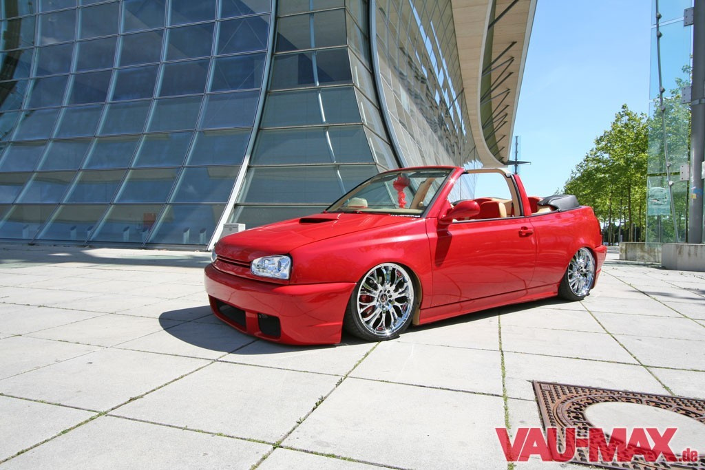 Rote Liebe rostet nicht - Golf 3 Cabrio Tuning: Dreier Cabrio Teilen vom VR6  und 60 PS-Golf - Fotostrecke - VAU-MAX - Das kostenlose Performance-Magazin