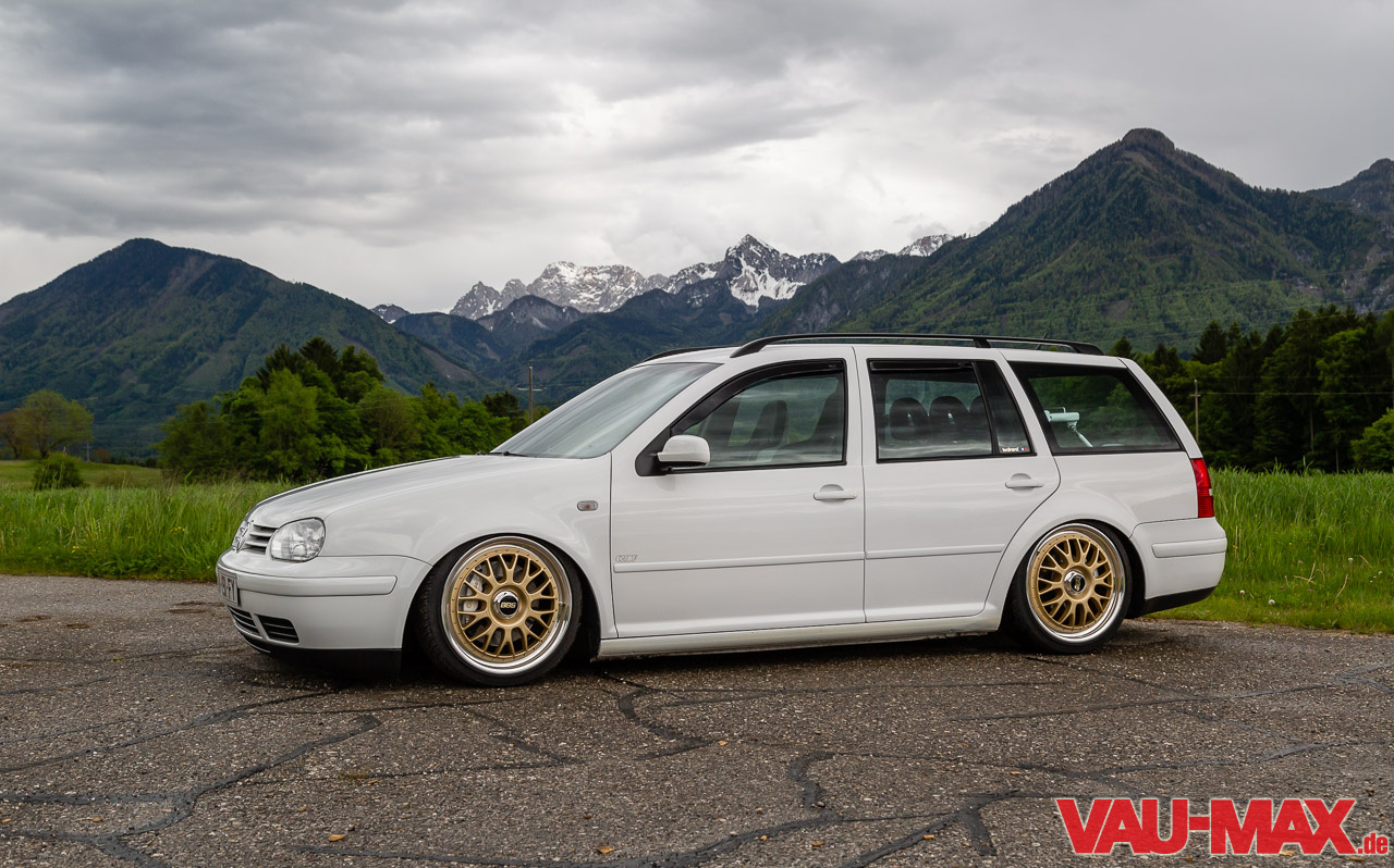 Der „Variant von Ferdinand“ Candyweißer VW Golf 4 Kombi trotz Tuning als Daily Driver unterwegs
