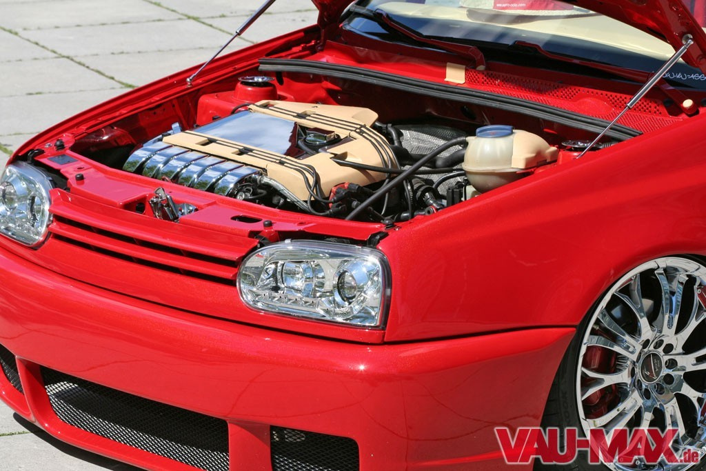 Rote Liebe rostet nicht - Golf 3 Cabrio Tuning: Dreier Cabrio Teilen vom VR6  und 60 PS-Golf - Fotostrecke - VAU-MAX - Das kostenlose Performance-Magazin