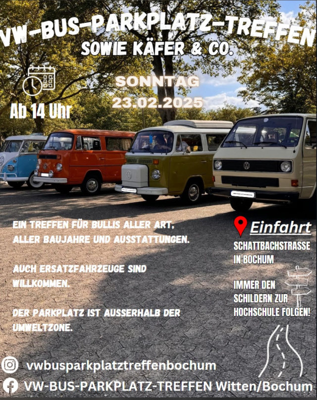 VW Bus Parkplatz Treffen