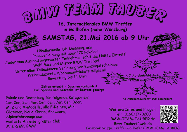 16.Int.Bmw Treffen Gollhofen des Bmw Team Tauber