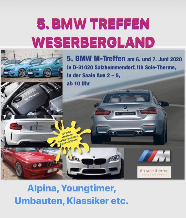 5. BMW- Treffen „Weserbergland“ M Fahrzeuge, Alpina, Klassiker, Umbauten etc.