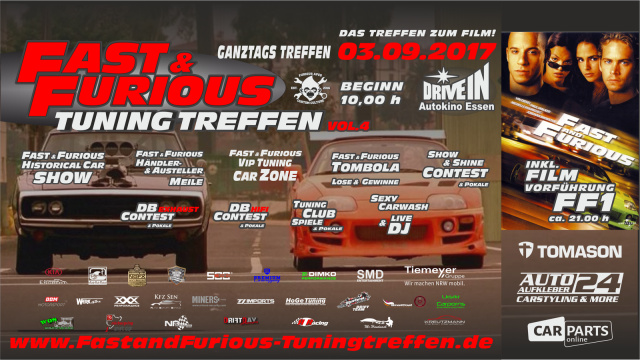 Fast & Furious Tuning Treffen - markenoffen & inkl. Filmvorführung FF1