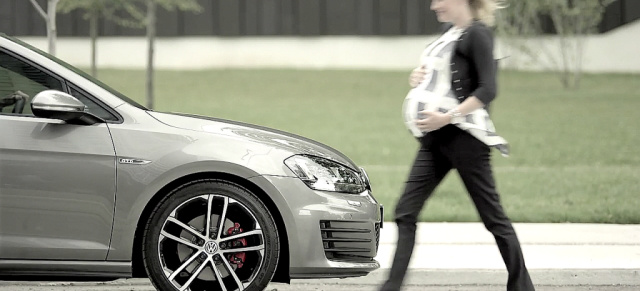 VIDEO 4: Warum man hochschwanger nicht den neuen Golf GTD fahren sollte!: Neue augenzwinkernde VW-Kampagne zur kraftvollen Beschleunigung des neuen Golf GTD
