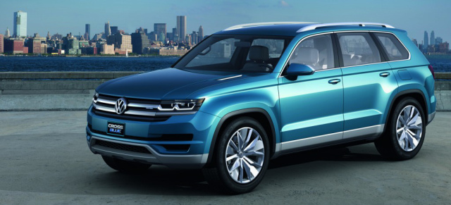 VW zeigt CrossBlue Studie in Detroit (2013): Der Lückenfüller zwischen Tiguan und Touareg als Diesel-Plug-In-Hybrid