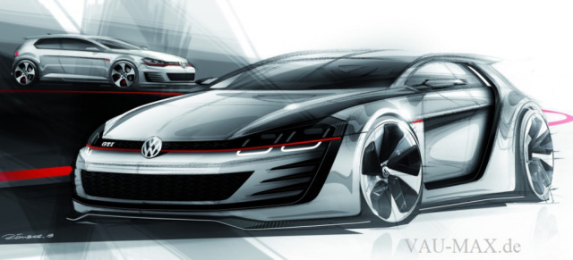 Sensationsdebüt am See: VW zeigt Über-Golf GTI mit 503 PS: Golfsport extrem: Premiere des rennsporttauglichen VW "Design Vision GTI am Wörthersee 