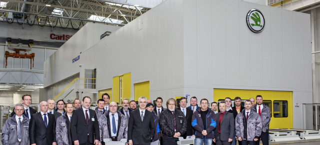 Leichtere Bauteile bei Skoda: Skoda nimmt erstes Aluminium-Presswerk in Betrieb