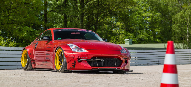 Maserati-Lack und Brutalo-Felgen: Rocket Bunny Breitbau am 2006er Nissan 350 Z