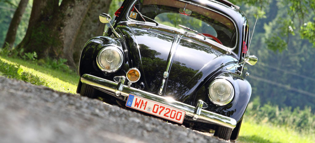 Rekordverdächtig  Der coole Ovali-Käfer vom Wörthersee 2011: Alte Käfer (f)liegen tief - 1956er VW Ovali mit Airride und 240 PS Typ 4 Motor