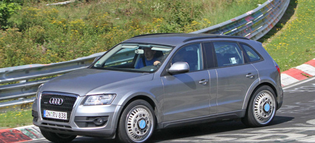 Erlkönig: Audi Q6 Versuchsträger am Nürburgring abgelichtet: Neues Audi-Modell auf Testfahrt