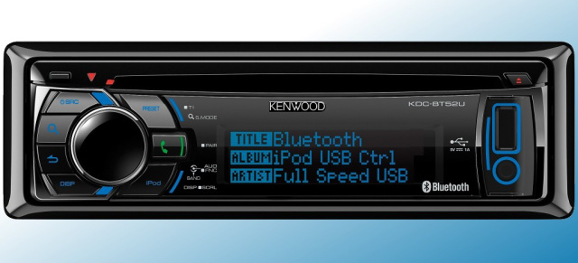 Top-Bluetooth- und Bedienkomfort: Der neue Kenwood CD-Receiver KDC-BT52U : An Bord: Direkttasten für Telefon, USB- und AUX-Eingang, kompatibel zu iPod, iPhone und Android-Smartphone, Audio Streaming (A2DP)