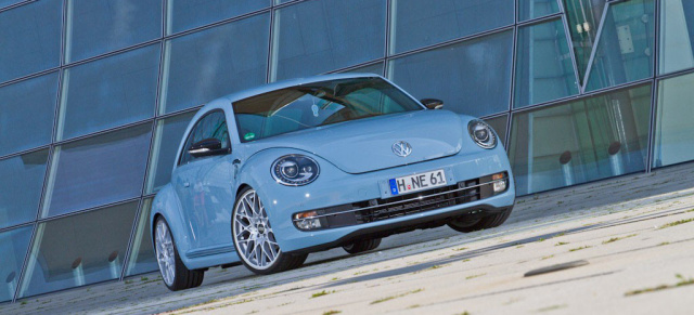 Babyblaues Spielmobil: Tuning am 2012er VW Beetle: Von wegen niedlich - dieser Beetle ist blau und böse!