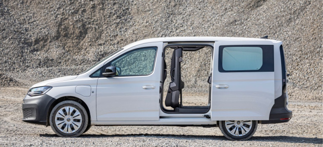 Cooles Caddy-Detail - Sitzbank wird zur Trennwand: VW Caddy „Flexible“ – Kasten und Personentransporter in einem Modell
