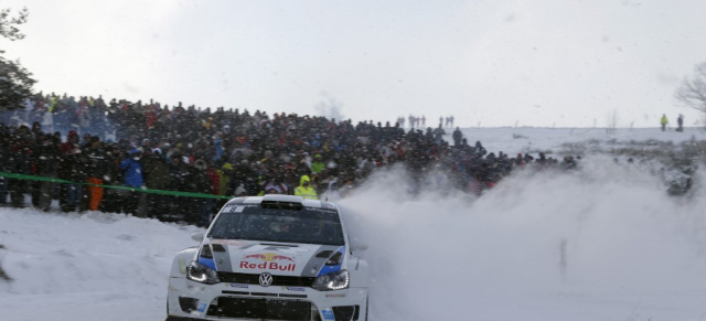 Rallye Monte Carlo  der etwas andere Wintersport im Polo WRC: Eistanz Monte: Volkswagen zieht positive Halbzeit-Bilanz