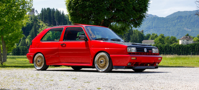 Der tornadorote Rallye mit Leistungs-Plus: 240 PS im VW Golf 2 Rallye mit Carbon und Tiefgang