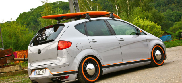 Surfing Spanish  Seat Altea Tuning mal anders: Das etwas andere Tuning Projekt: Seat Altea mit Folie und Chromradkappen