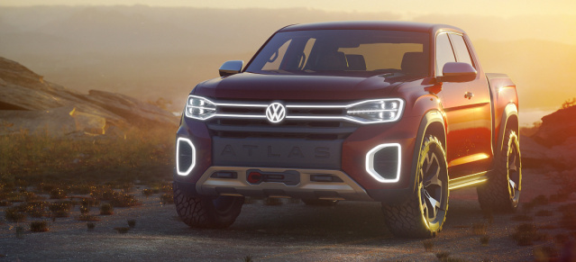 Der Altas legt weiter an Länge zu: VW Atlas als Pickup - Tanoak Studie 2018
