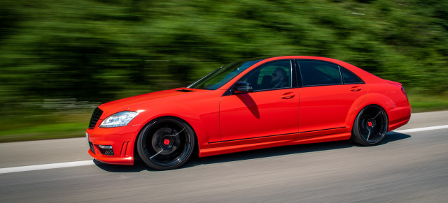 S ist nicht alles Lack, was glänzt: Knallrote Mercedes Benz S-Klasse im AMG-Look