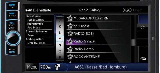 Digitalradio meets Multimedia: Neue Kenwood All-in-One Navigations- systeme mit DAB+ Tuner zur AMICOM: Der DNX4210DAB mit 6,1 Doppel-DIN VGA-Touch-Screen, Garmin-Navi, DVD/CD-Player, Bluetooth-Freisprecheinrichtung, Anschlüsse für iPod/iPhone, USB und A/V-Komponenten sowie Apple-Gerätesteuerung und App-Mode