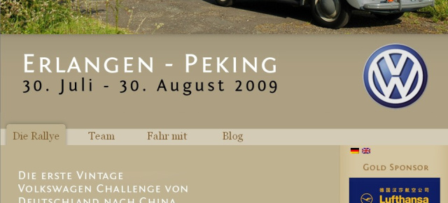 Vintage Volkswagen Challenge 2009: Mit alten Käfern von Erlangen nach China!