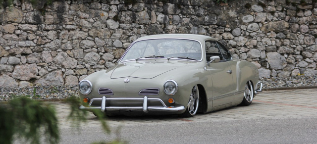 Low Lifestyle  Karmann Ghia als Flachmann: 1966er Typ 14 mit Airride und 17 Zoll Fuchs-Felgen