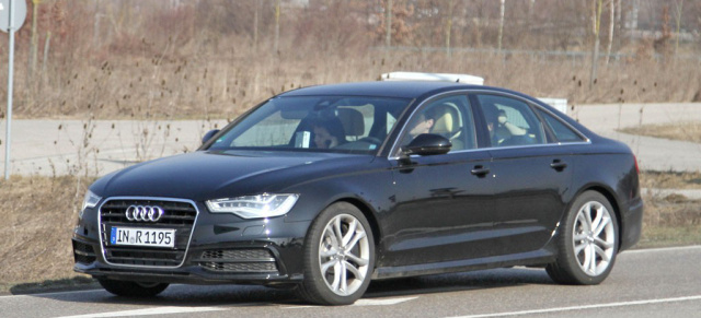 Erwischt  Erste Bilder vom Audi S6 Modelljahr 2012: Audi A6 Modell 4G kommt im typischen Audi-S-Style daher