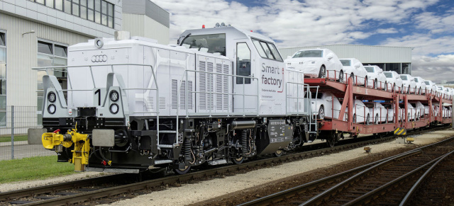 Sauber übers Werksgelände: Audi stellt  Hybrid Lokomotive in Dienst 