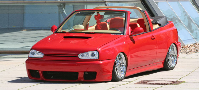 Rote Liebe rostet nicht - Golf 3 Cabrio Tuning: Dreier Cabrio mit Teilen vom VR6 und 60 PS-Golf