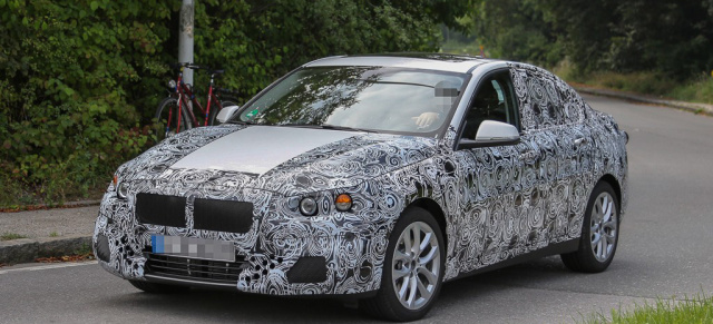 BMW legt nach: Das ist die 1er Limousine: Erwischt: Erlkönig der kleinen 2016er BMW-Limo