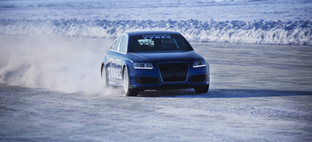 V-MAX auf Eis und Schnee  Nokian hat den Schnellsten: Mit 331km/h im Audi RS6 über die Ostsee