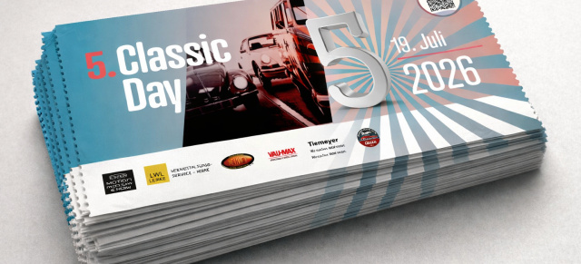 5. Classic Day 2026, 19. Juli, Hattingen: Vorverkauf für den Classic Day am LWL-Museum Henrichshüttte gestartet