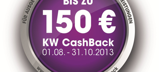 KW-Fahrwerk kaufen und bis zum 31.10. satte 150 Euro zurück bekommen: Cash-Back-Aktion vom 1. August bis 31. Oktober 2013