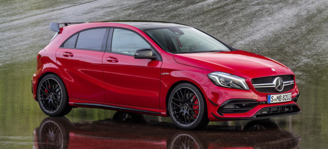 Mehr Leistung für die neuen 45er AMG-Modelle :  Mercedes-AMG legt mit 381 PS noch eine Schippe drauf.